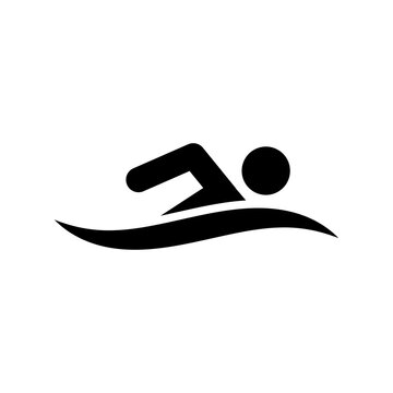 sport swimming symbol icon vector design template