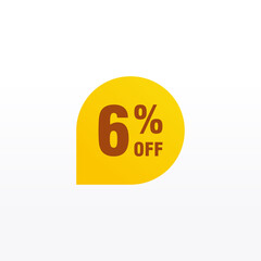 6 discount, Sales Vector badges for Labels, , Stickers, Banners, Tags, Web Stickers, New offer. Discount origami sign banner