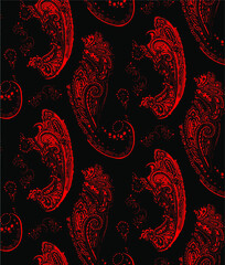 seamless paisley pattern, indian print.