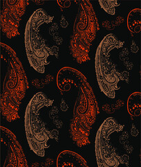 seamless paisley pattern, indian print.