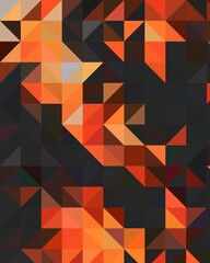 fire red orange black geometric shapes abstract background