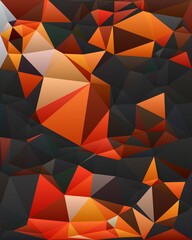 fire red orange black geometric shapes abstract background