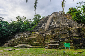 It's Maya temple in the rain forest of Xunantunich
