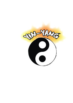 Yin Yang vector 3D symbol object