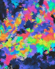 trippy psychedelic colorful neon geometric shapes abstract background