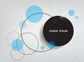 abstract geometric circle infographic vector wallpaper.