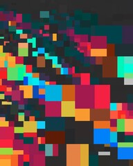trippy psychedelic colorful neon geometric shapes abstract background