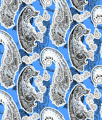 seamless paisley pattern, indian print.