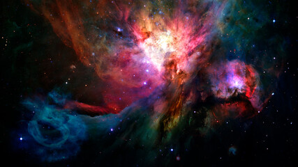 Naklejka na ściany i meble Cosmic landscape. Endless deep space. Elements of this image furnished by NASA