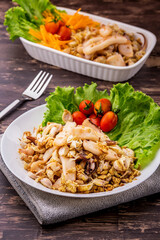 Fried squid with garlic