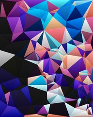 Obraz premium blue pink magenta purple colorful geometric shapes abstract background