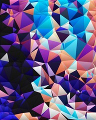 Fototapeta premium blue pink magenta purple colorful geometric shapes abstract background