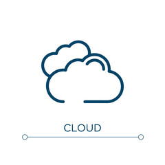 Cloud icon. Linear vector illustration. Outline cloud icon vector. Thin line symbol for use on web and mobile apps, logo, print media.