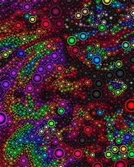 trippy psychedelic colorful neon geometric shapes abstract background