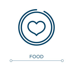 Food icon. Linear vector illustration. Outline food icon vector. Thin line symbol for use on web and mobile apps, logo, print media.
