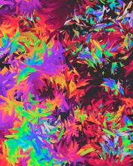 trippy psychedelic colorful neon geometric shapes abstract background