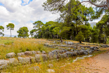 It's Ruins of Katagogion, Epidaurus, Peloponnese, Greece. UNESCO World Heritage