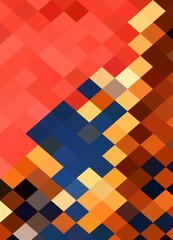 orange blue yellow colorful geometric shapes abstract background