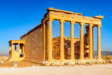 It's Erechtheion or Erechtheum, Acropolis of Athens. UNESCO World Hetiage site.
