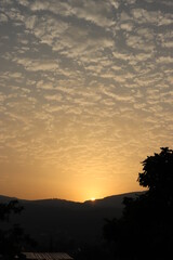 sunset in the mountains