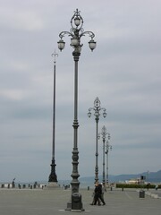 Trieste, Italy, Piazza dell Unita d'Italia, Streetlamps