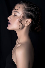 Asian woman curving hairstyle avatar shot