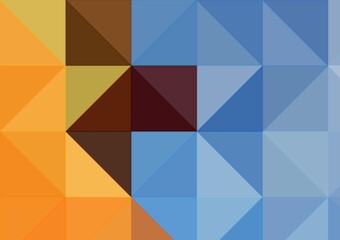Obraz premium orange yellow blue colorful geometric shapes abstract background