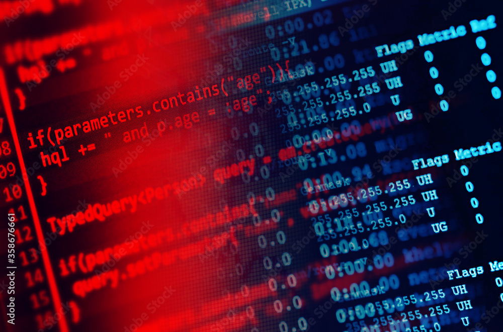 Poster program code on a monitor