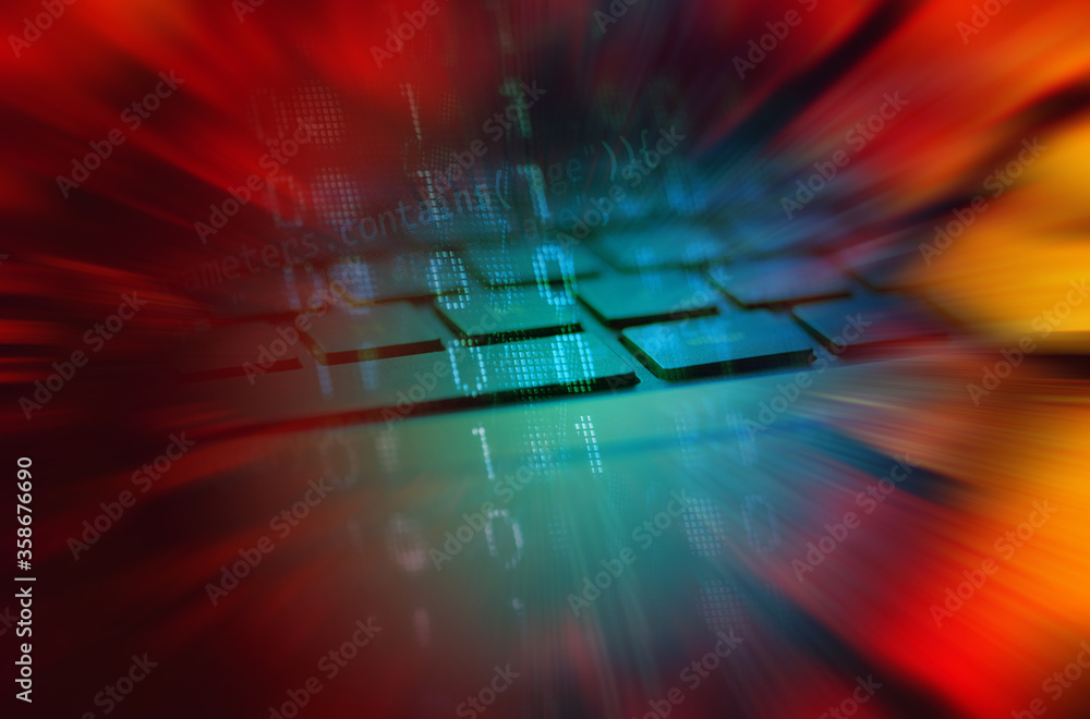 Poster program code on a monitor