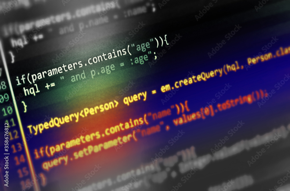 Poster program code on a monitor