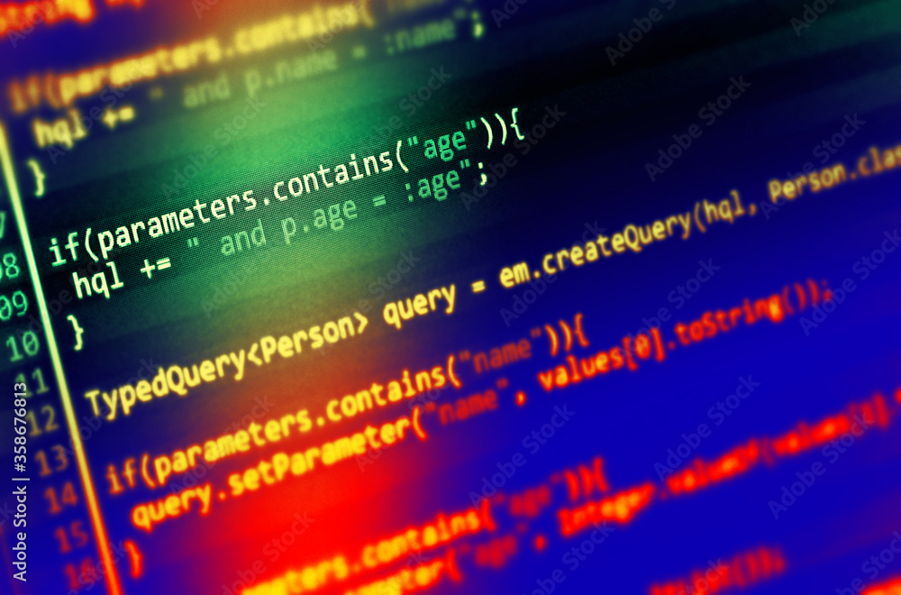 Poster program code on a monitor