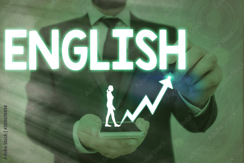 Poster handwriting text writing english. conceptual photo possible communication between countries the only