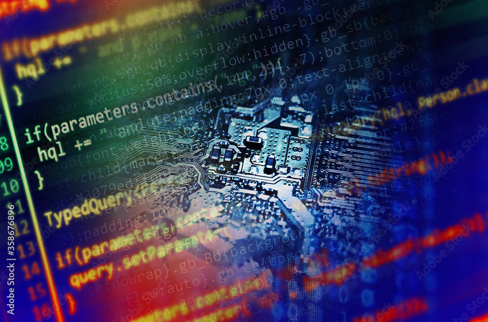 Poster program code on a monitor