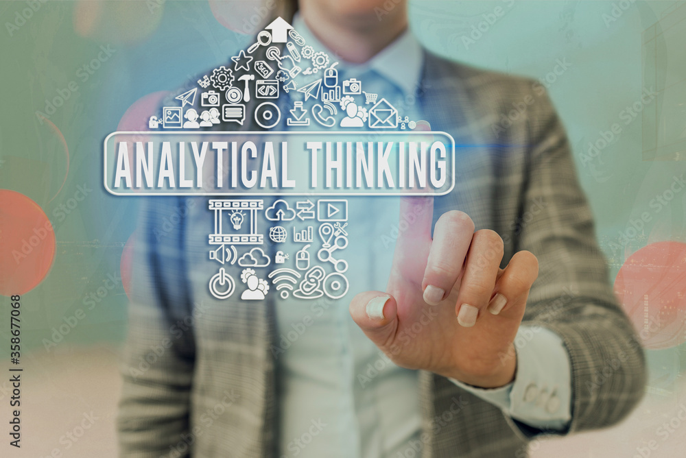 Poster word writing text analytical thinking. business photo showcasing component of visual pondering to so
