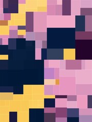 pink blue yellow geometric shapes abstract background