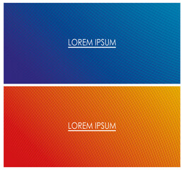 Blue and orange gradient backgrounds with place for text, Abstract texture art and wallpaper theme Vector illustration