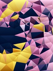 Fototapeta premium pink blue yellow geometric shapes abstract background