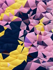 pink blue yellow geometric shapes abstract background