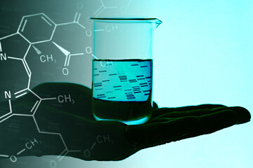 Earth in laboratory glass. Ecology concept. Elements of this image furnished by NASA.