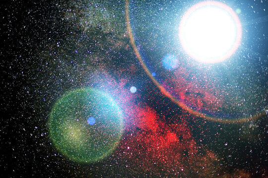 Night sky with milky way. Natural image.