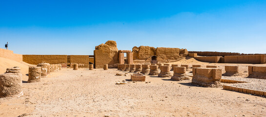 It's Deir el-Haggar temple, Dakhla Oasis, Western Desert, Egypt