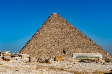 It's Ruins of the Giza Necropolis, Giza Plateau, Egypt. UNESCO World Heritage