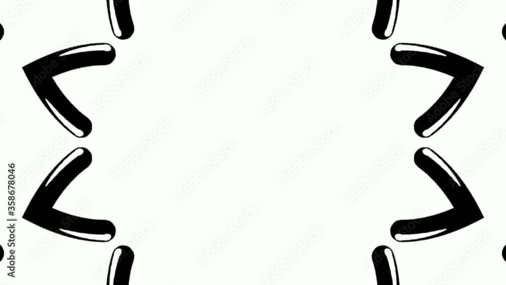 Poster graphic effect with the formation of different elements from the center of the image. white backgrou