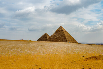 It's Ruins of the Great Pyramids at the Giza Necropolis, Giza Plateau, Egypt. UNESCO World Heritage