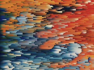 Fototapeta premium orange blue geometric shapes abstract background