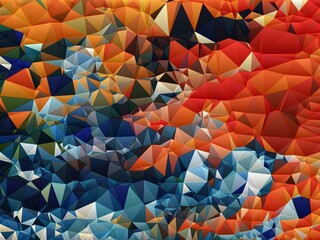 Fototapeta na wymiar orange blue geometric shapes abstract background