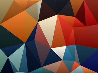 Obraz premium orange blue geometric shapes abstract background