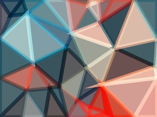 blue orange red geometric shapes abstract background