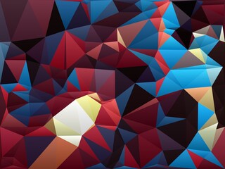 Obraz premium blue red magenta geometric shapes abstract background