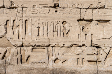 It's Рieroglyphs of the Karnak temple, Luxor, Egypt (Ancient Thebes with its Necropolis).